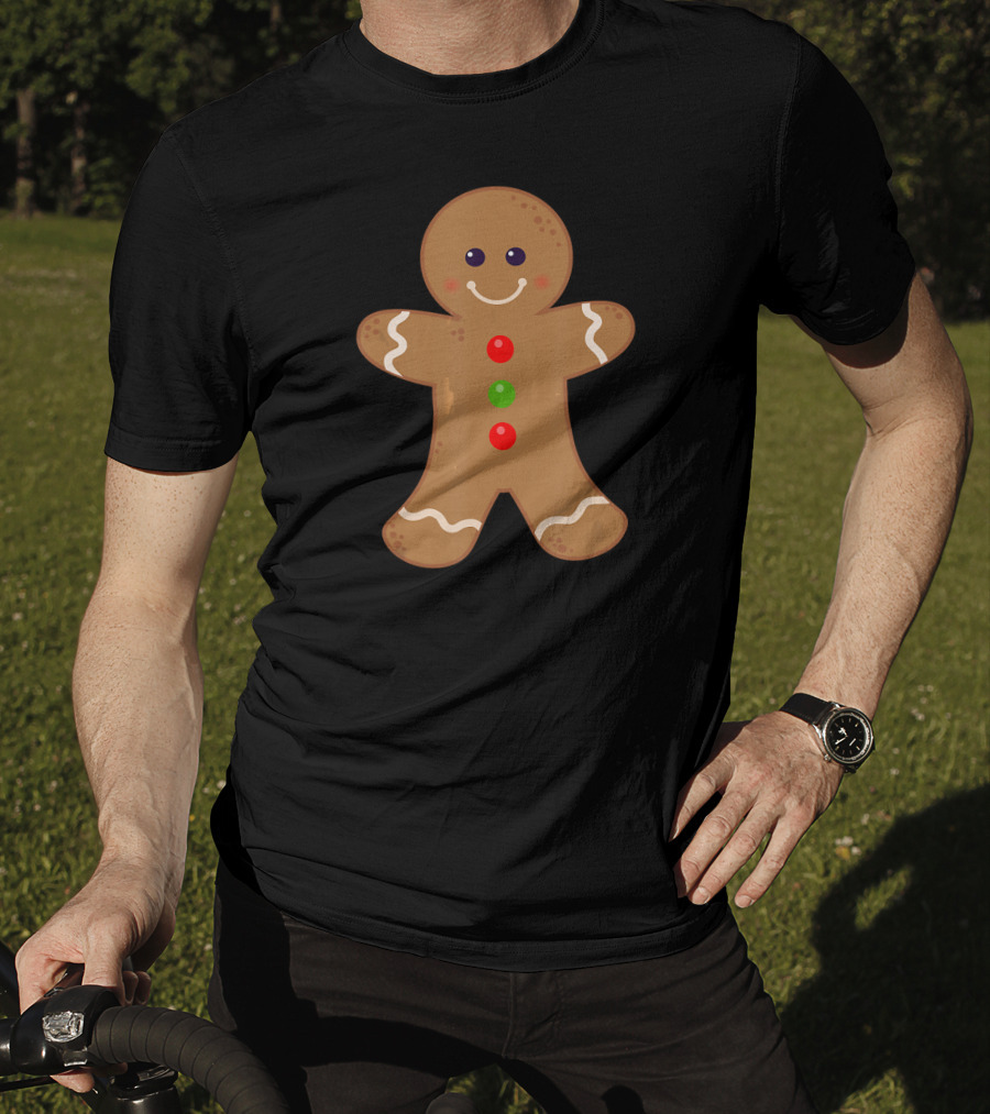 Gingerbread Man Christmas Cookie Baki Festive Holiday Joyful Treat T-Shirt