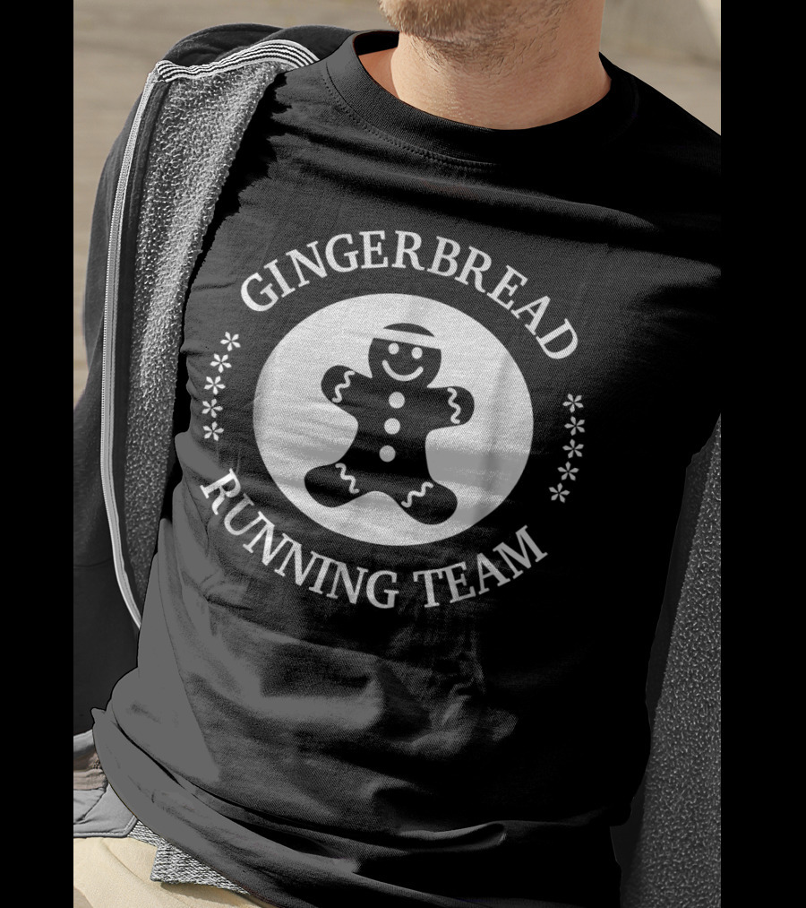 Gingerbread Running Team Holiday Cookie Squad T-Shirt