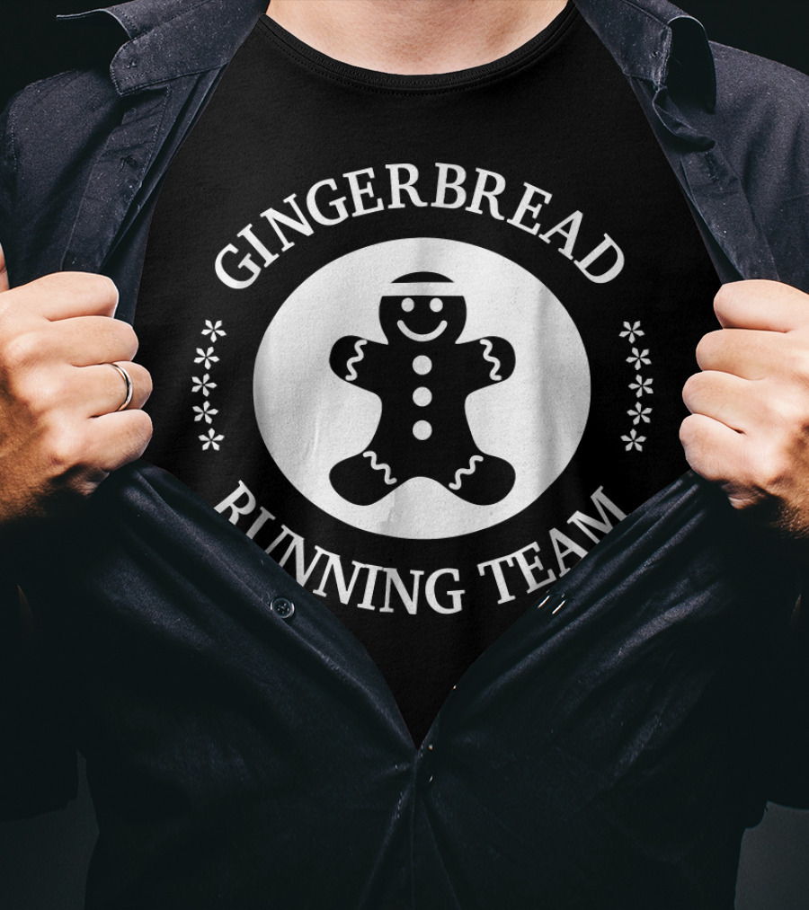 Gingerbread Running Team Holiday Cookie Squad T-Shirt