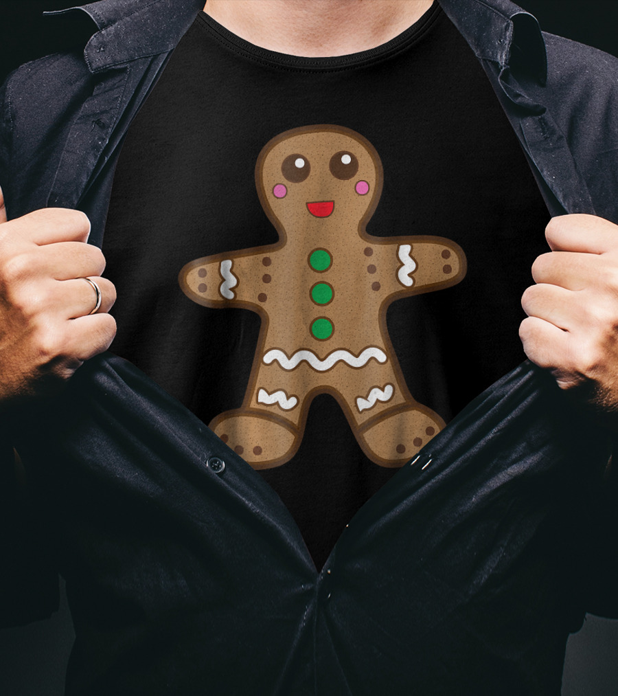 Gingerbread Man Cookie Holiday Baking Fun T-Shirt