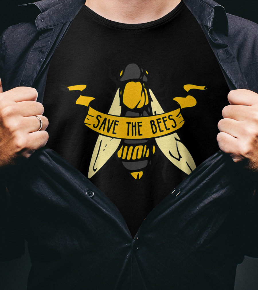 Save The Bees Fight Climate Change Global Warming T-Shirt