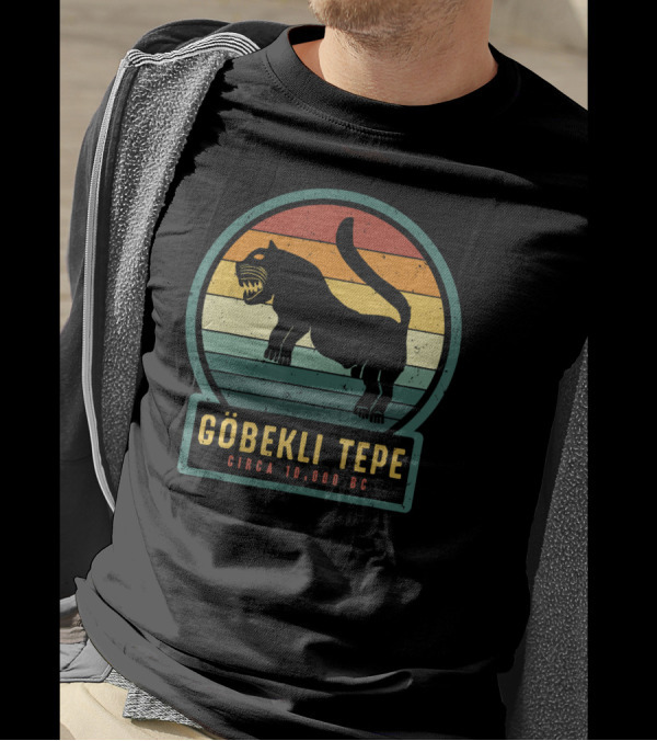 Göbekli Tepe Circa 10,000 BC Large Cat Lion T-Shirt