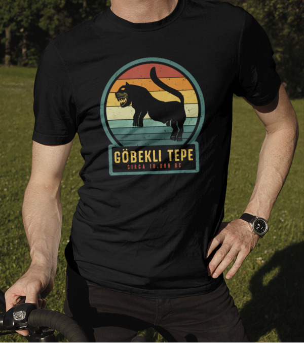 Göbekli Tepe Circa 10,000 BC Large Cat Lion T-Shirt