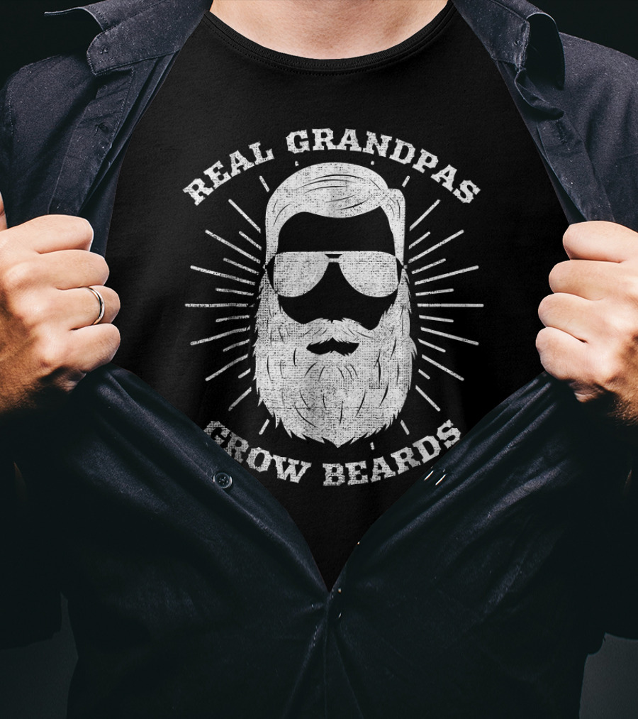 Real Grandpas Grow Beards T-Shirt