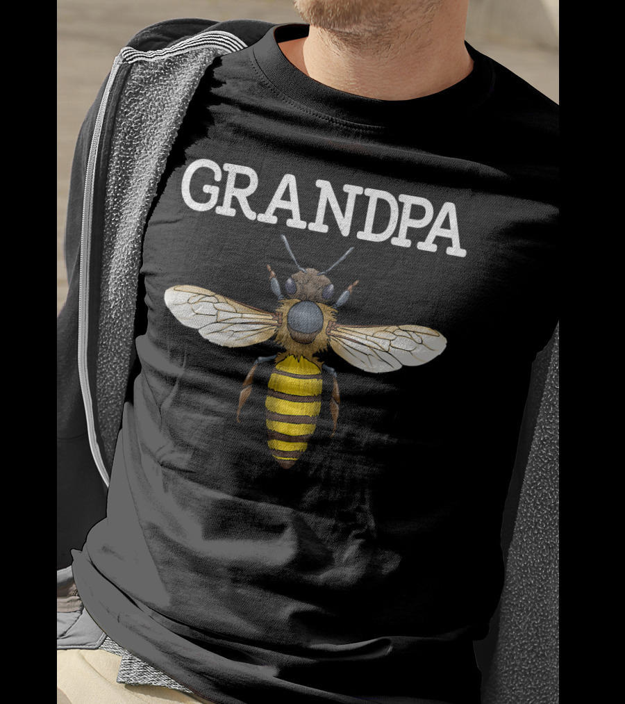 Grandpa Bee Cute Funny Bee Keeper Bee T-Shirt