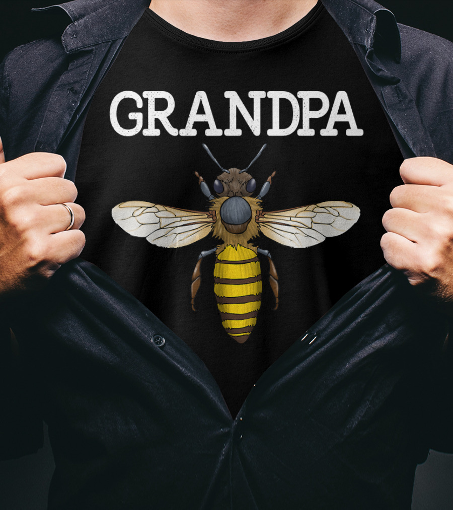 Grandpa Bee Cute Funny Bee Keeper Bee T-Shirt