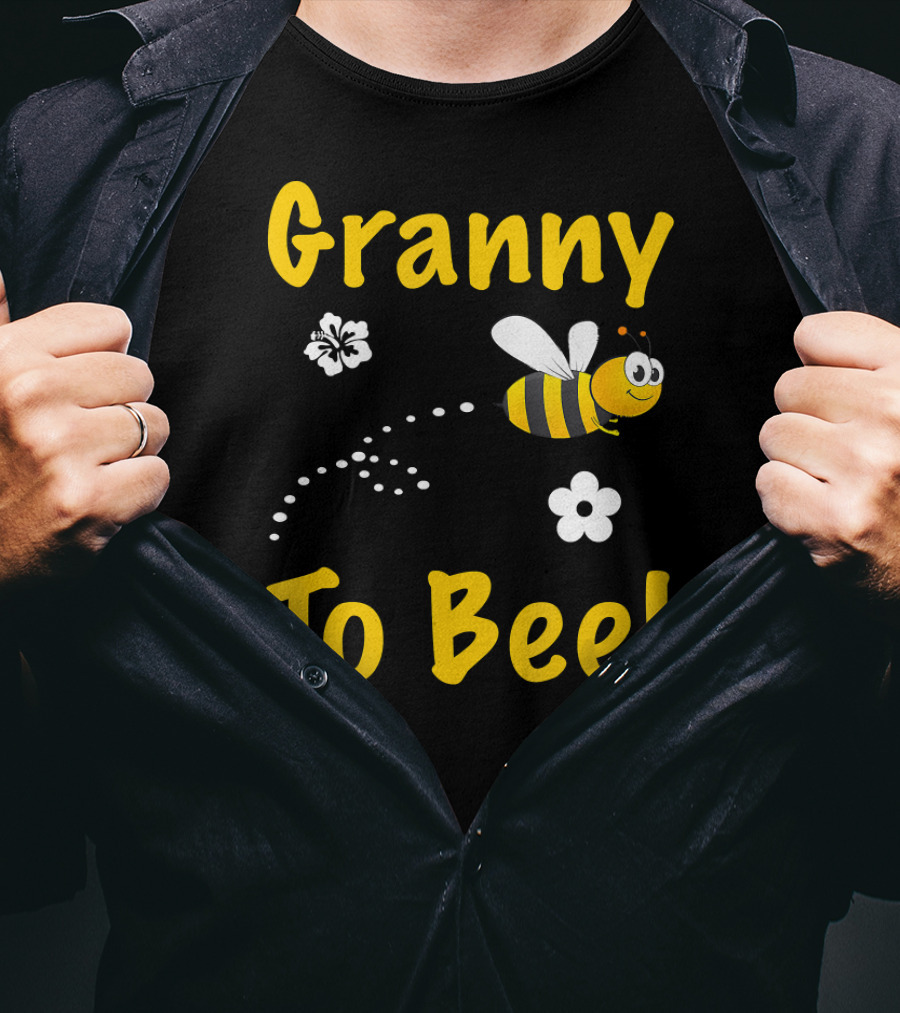 Granny To Bee Granny Bee Flowers T-Shirt