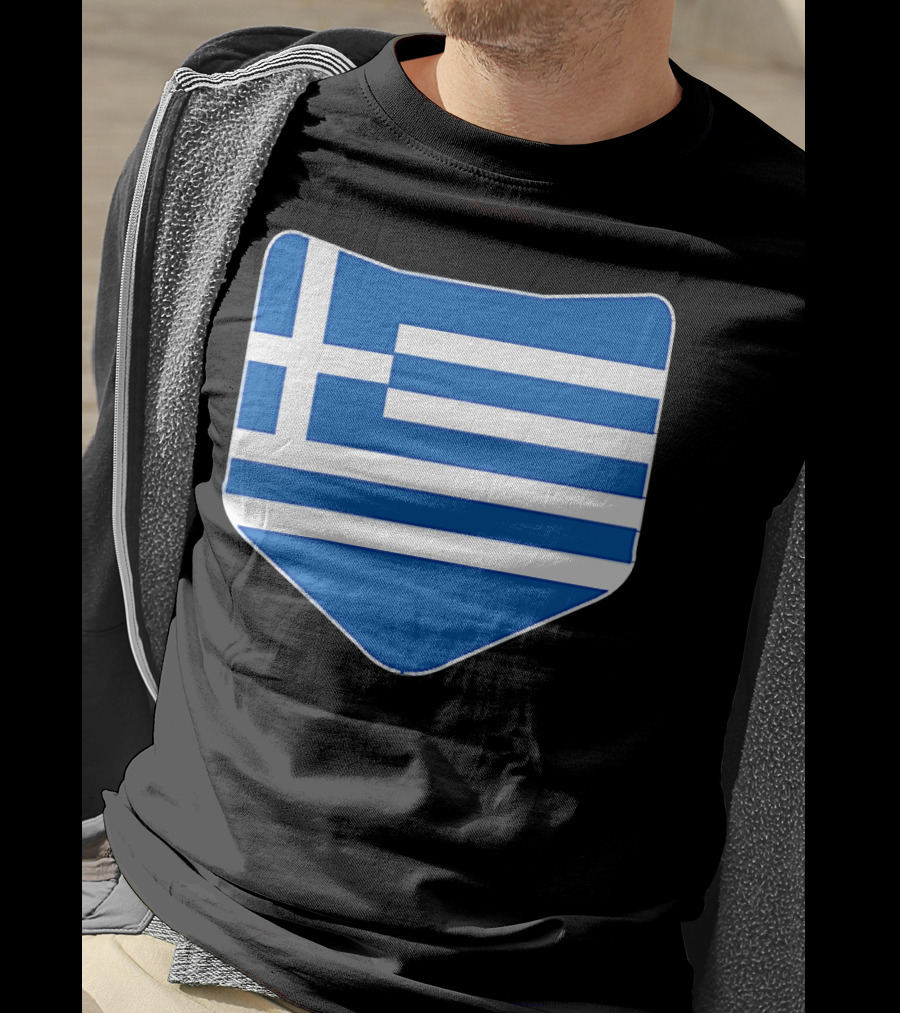 Greece Flag Shield Emblem T-Shirt