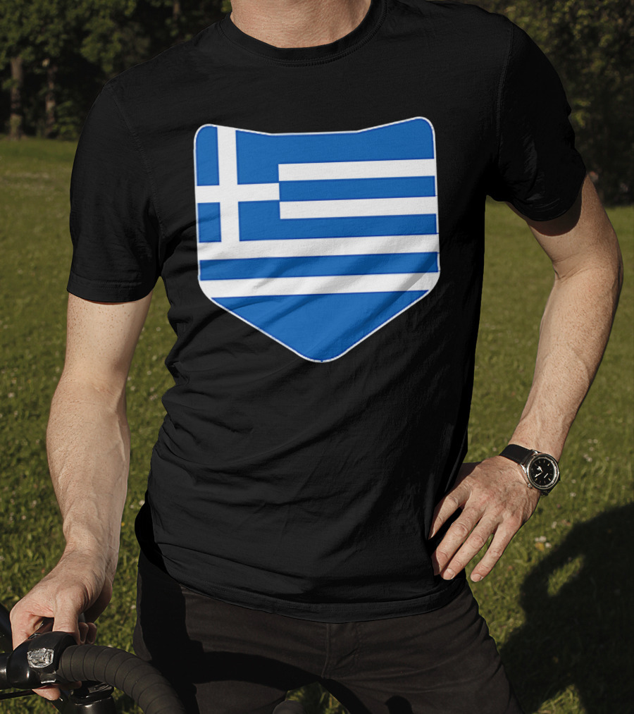 Greece Flag Shield Emblem T-Shirt