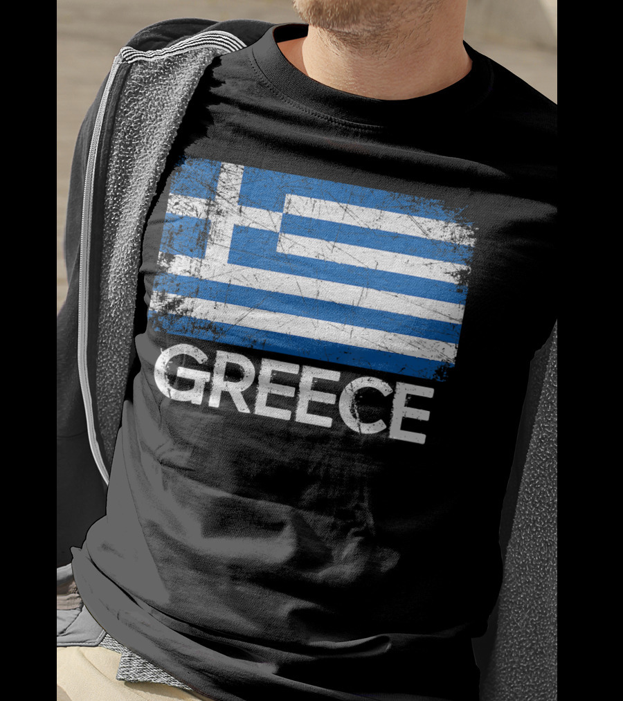 Greek Flag Vintage Greece Made In Gree T-Shirt