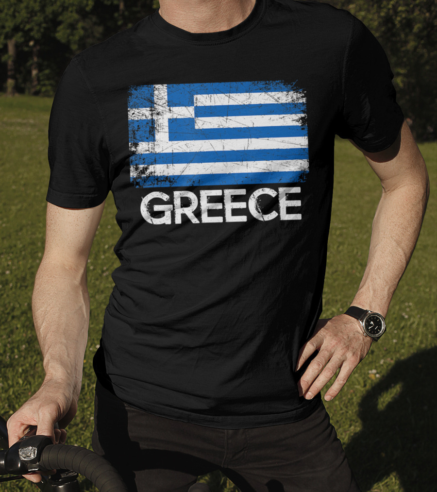 Greek Flag Vintage Greece Made In Gree T-Shirt