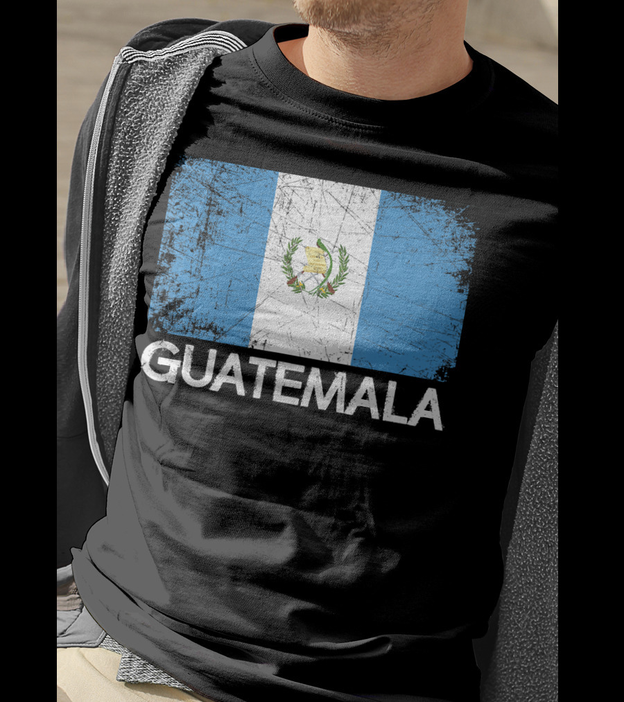 Vintage Guatemalan Flag Distressed Guatemala Emblem T-Shirt