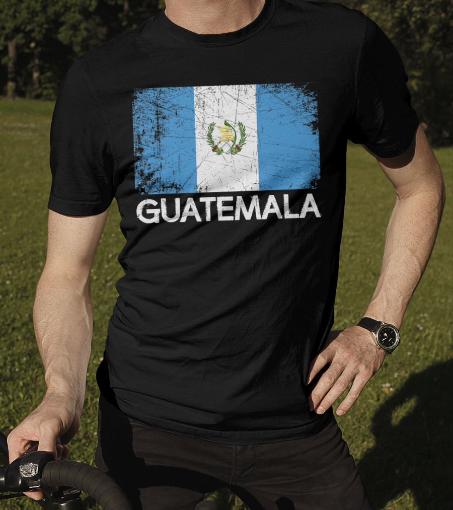 Vintage Guatemalan Flag Distressed Guatemala Emblem T-Shirt