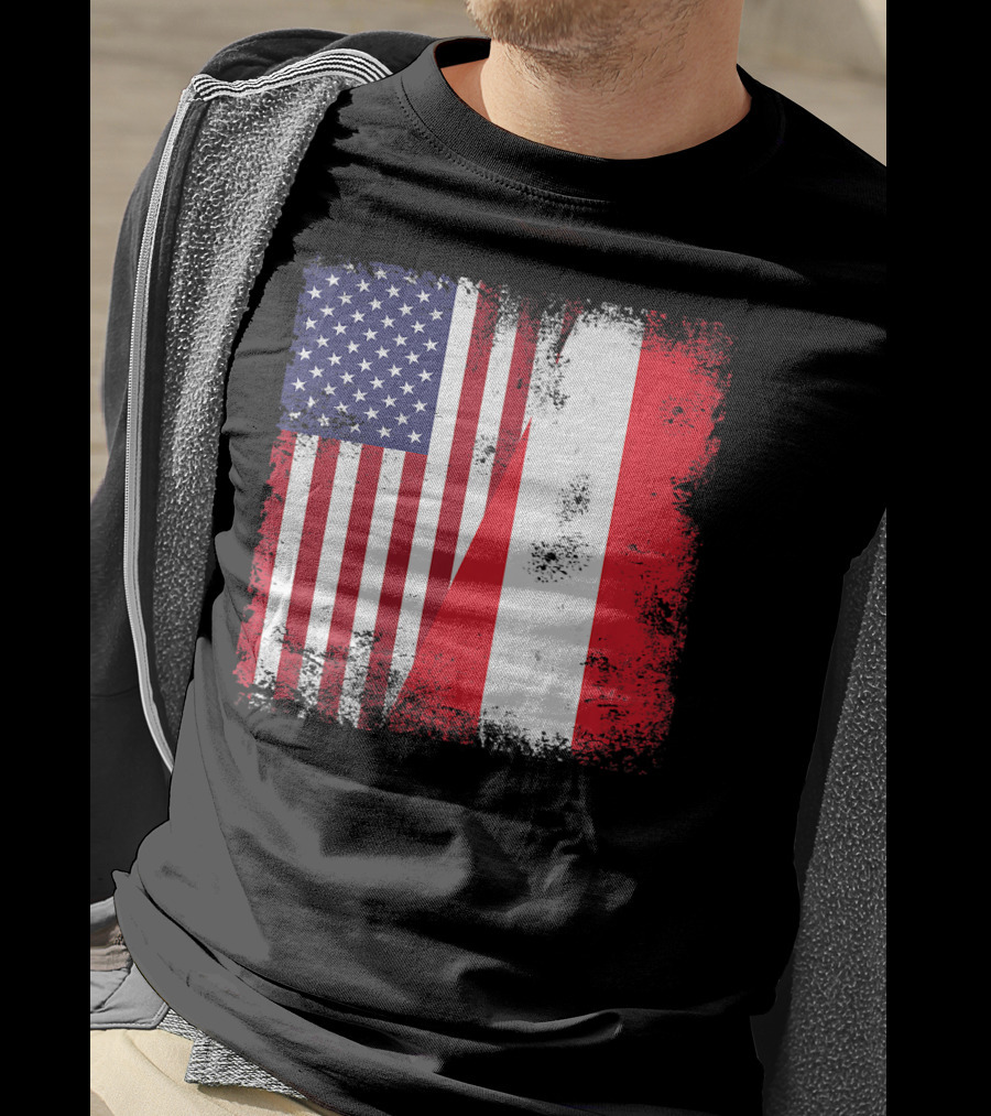 USA Austrian Flag Vintage Austria U T-Shirt