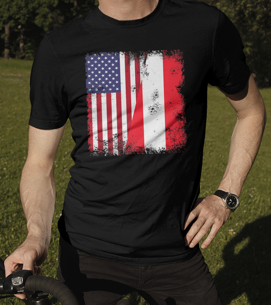 USA Austrian Flag Vintage Austria U T-Shirt