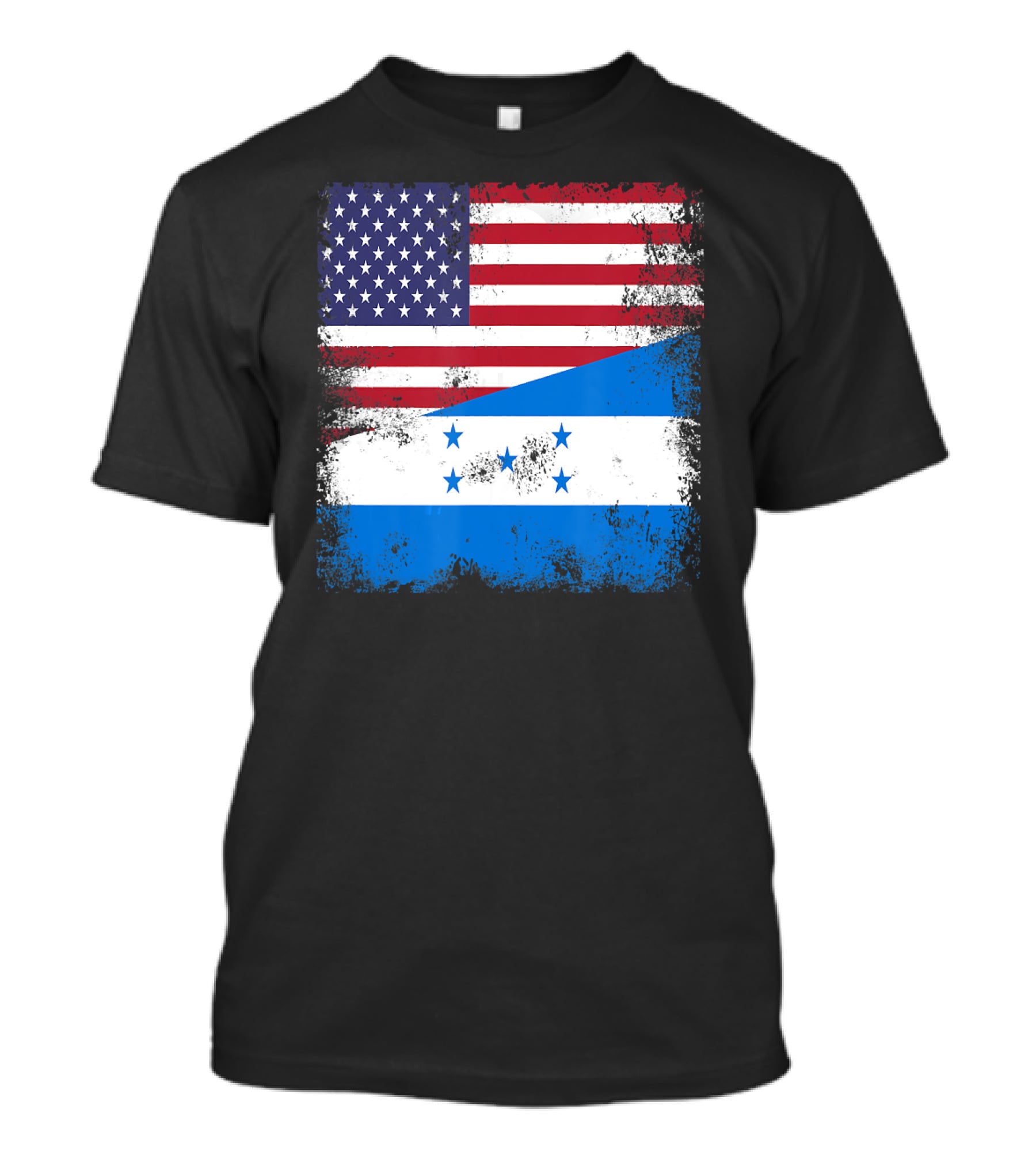 Half Honduran Half American Flag Vintage Hon T-Shirt