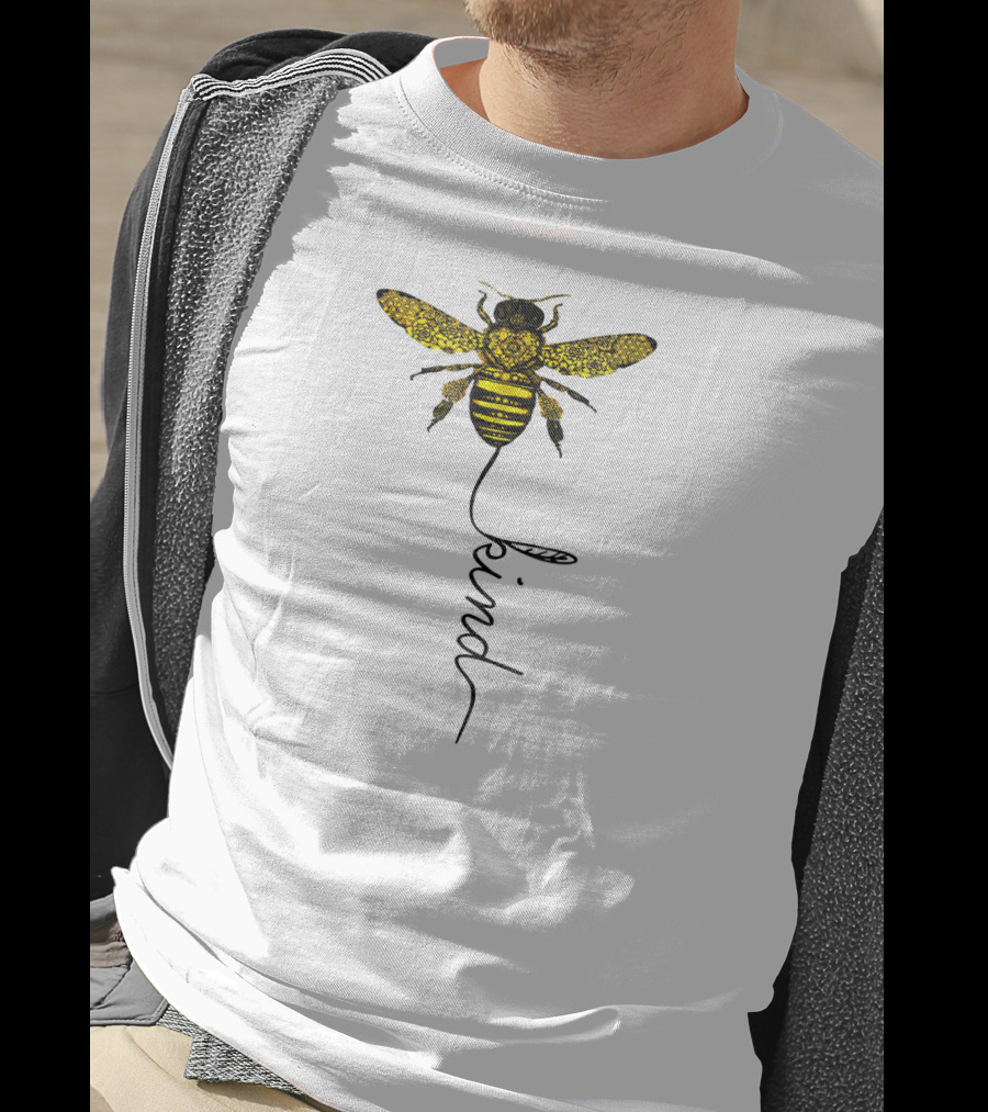 Happy Bees Funny Kind For Bees Love Kind Floral Bee T-Shirt