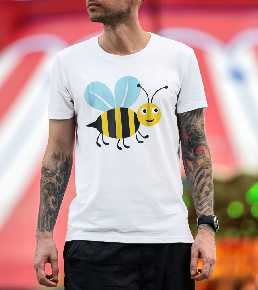 Happy Honey Bee Cute Cartoon T-Shirt