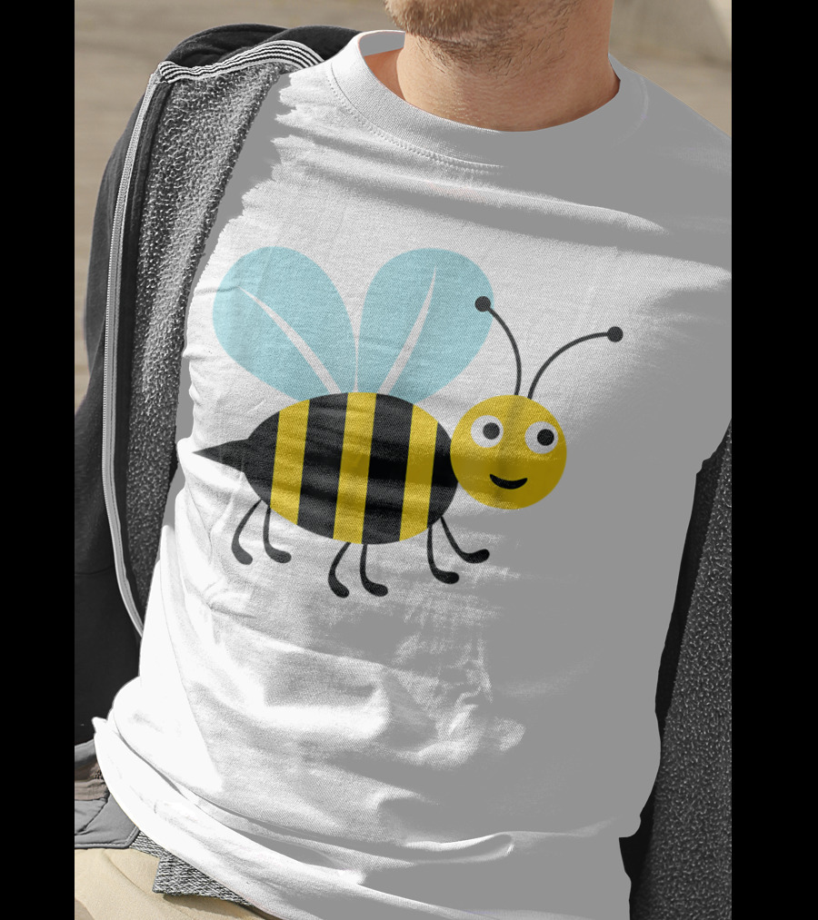 Happy Honey Bee Cute Cartoon T-Shirt