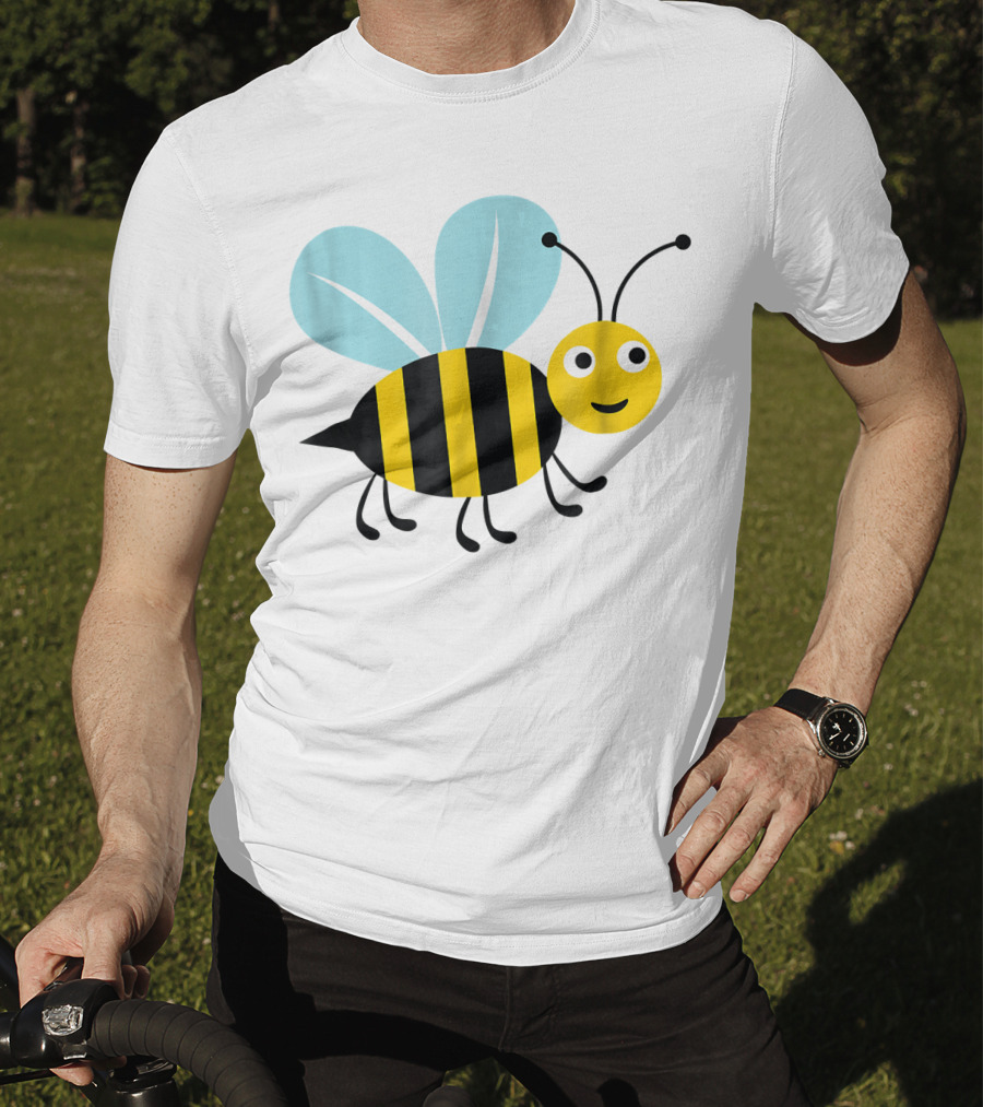 Happy Honey Bee Cute Cartoon T-Shirt