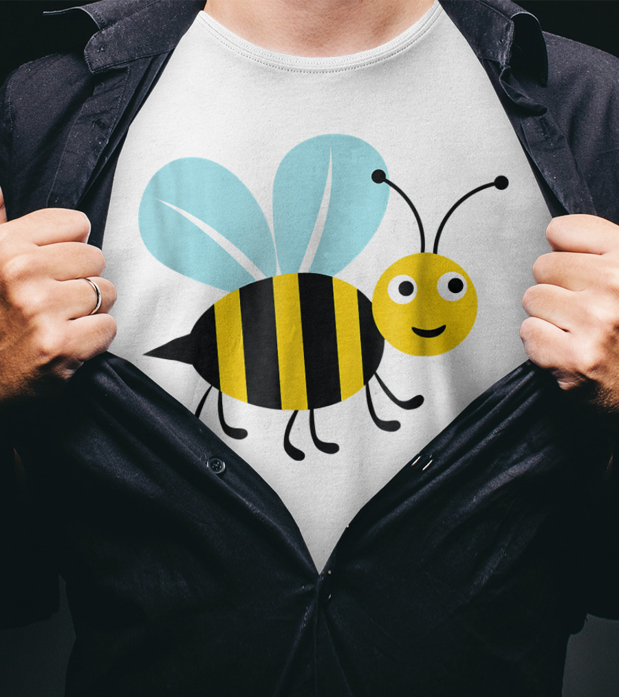 Happy Honey Bee Cute Cartoon T-Shirt
