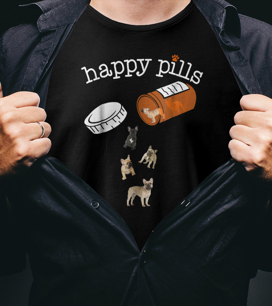 Happy Pills French Bulldog Capsule Pals T-Shirt
