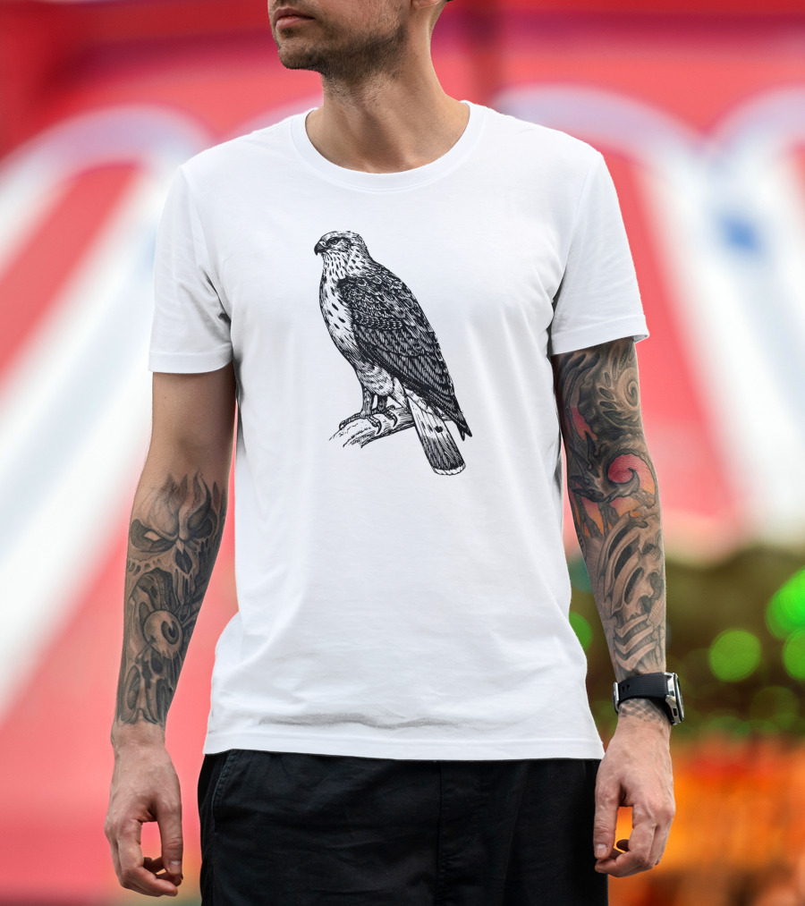Hawk Ornithology Black Bird T-Shirt