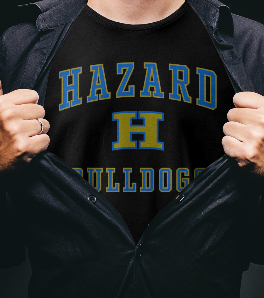 Hazard High School Bulldogs Large Block Style Text With Prominent H T-Shirt