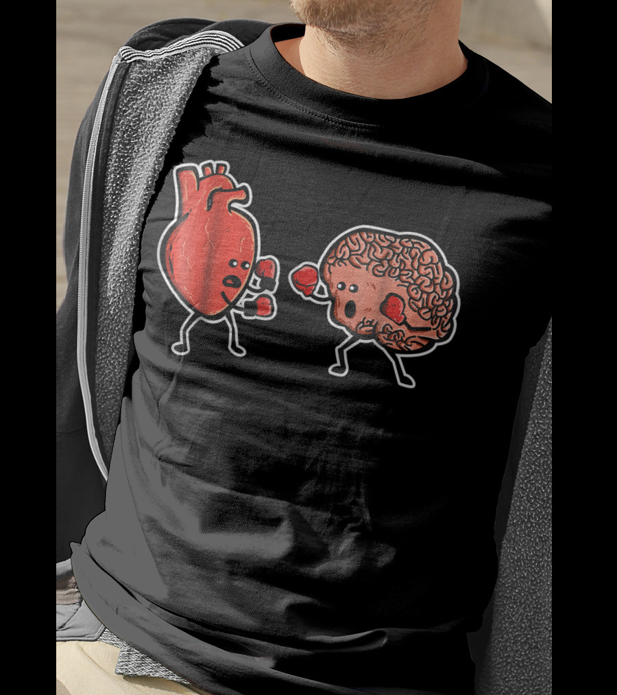 Heart And Brain Boxing Match Showdown T-Shirt