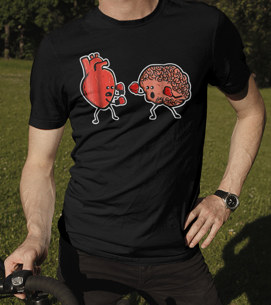 Heart And Brain Boxing Match Showdown T-Shirt