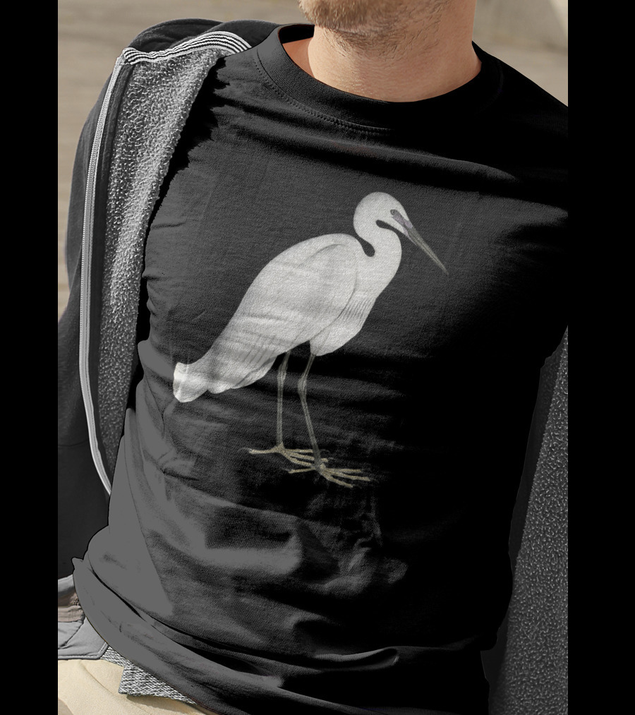 Great White Heron Bird T-Shirt