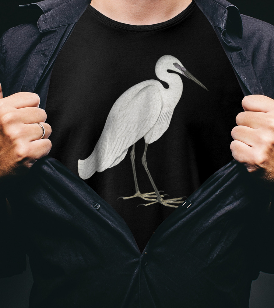 Great White Heron Bird T-Shirt