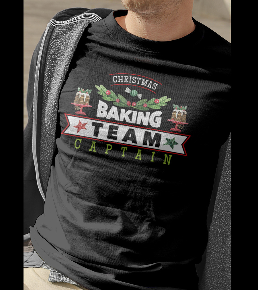 Christmas Baking Team Captain Holiday Cookie T-Shirt