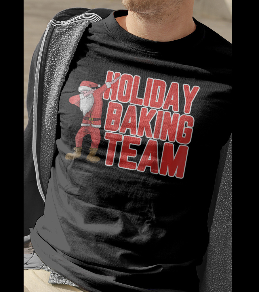 Holiday Baking Team Dabbing Santa T-Shirt