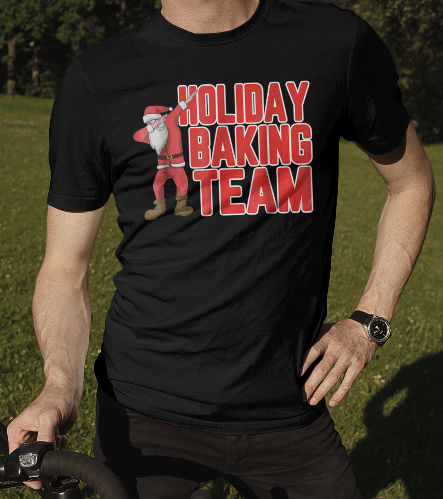 Holiday Baking Team Dabbing Santa T-Shirt