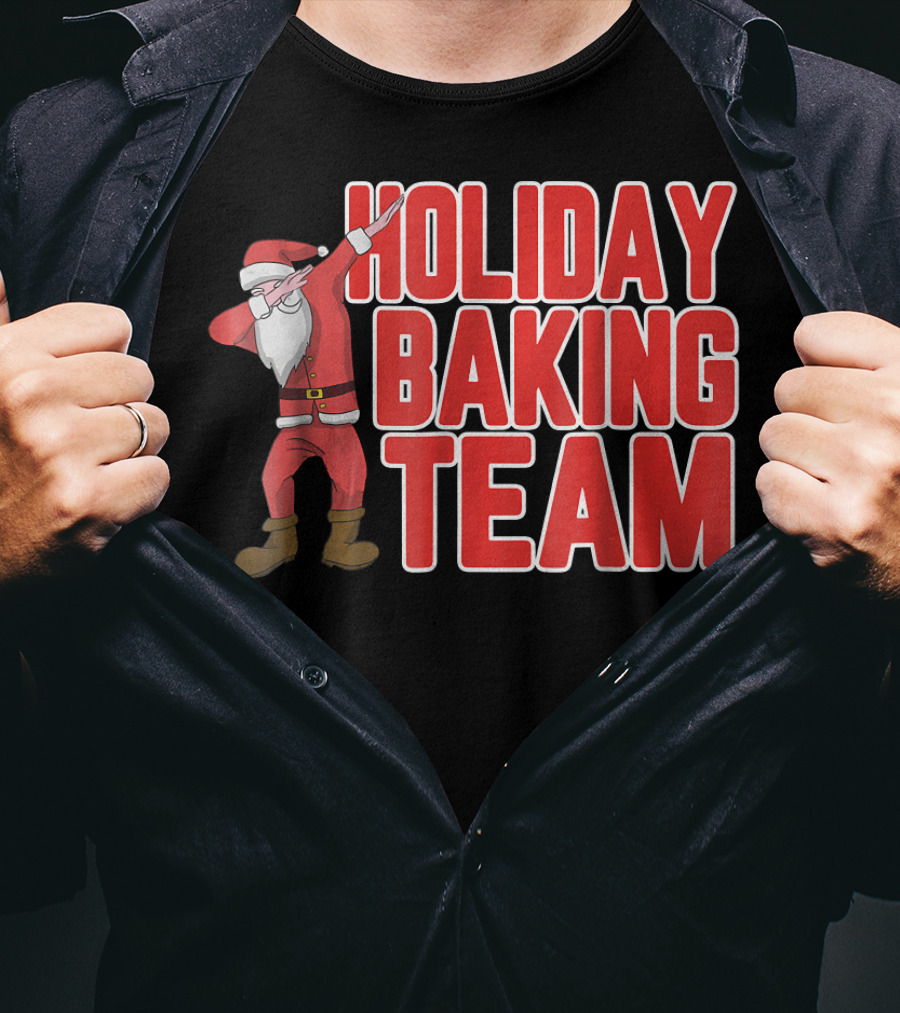 Holiday Baking Team Dabbing Santa T-Shirt