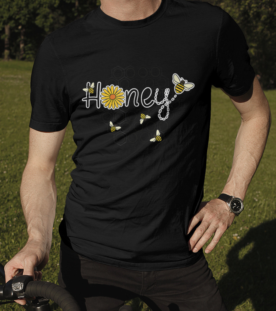 Honey Flower Honeybees Honeycomb Beekeeper T-Shirt