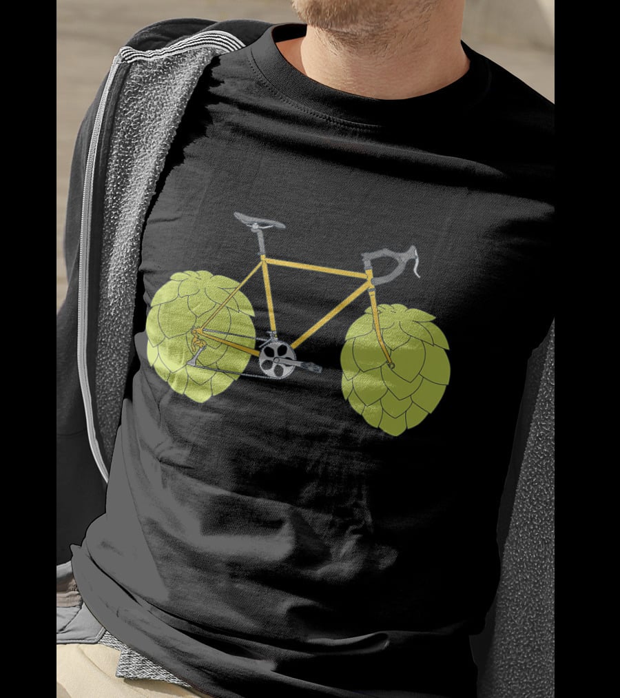 Hop Bike Beer Bicycle Cycle With Hops Wheels T-Shirt