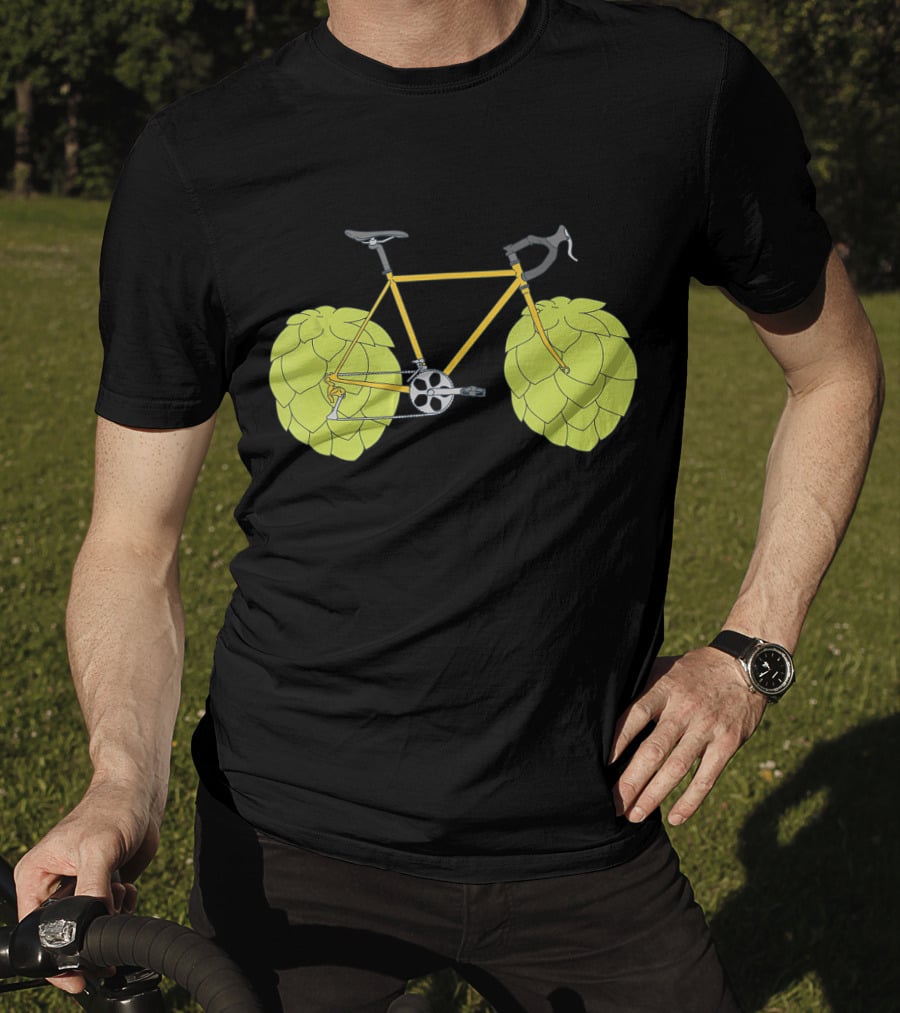 Hop Bike Beer Bicycle Cycle With Hops Wheels T-Shirt