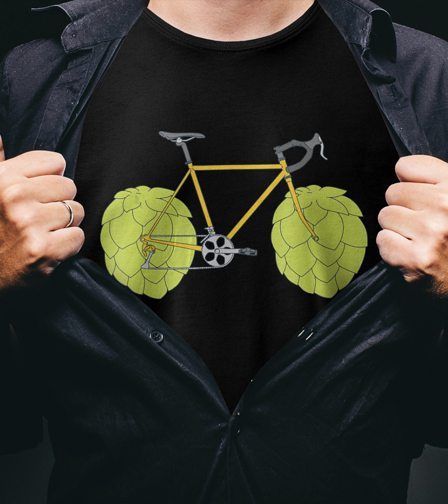 Hop Bike Beer Bicycle Cycle With Hops Wheels T-Shirt