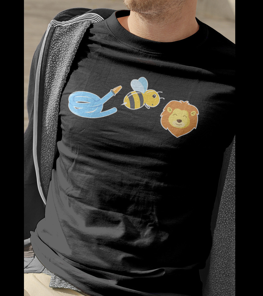 Hose Bee Lion Animal Funny Graphic Tee Wordplay T-Shirt