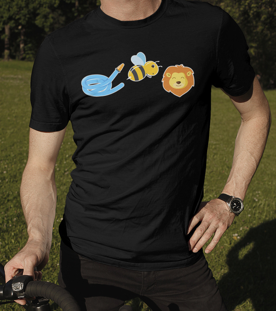 Hose Bee Lion Animal Funny Graphic Tee Wordplay T-Shirt