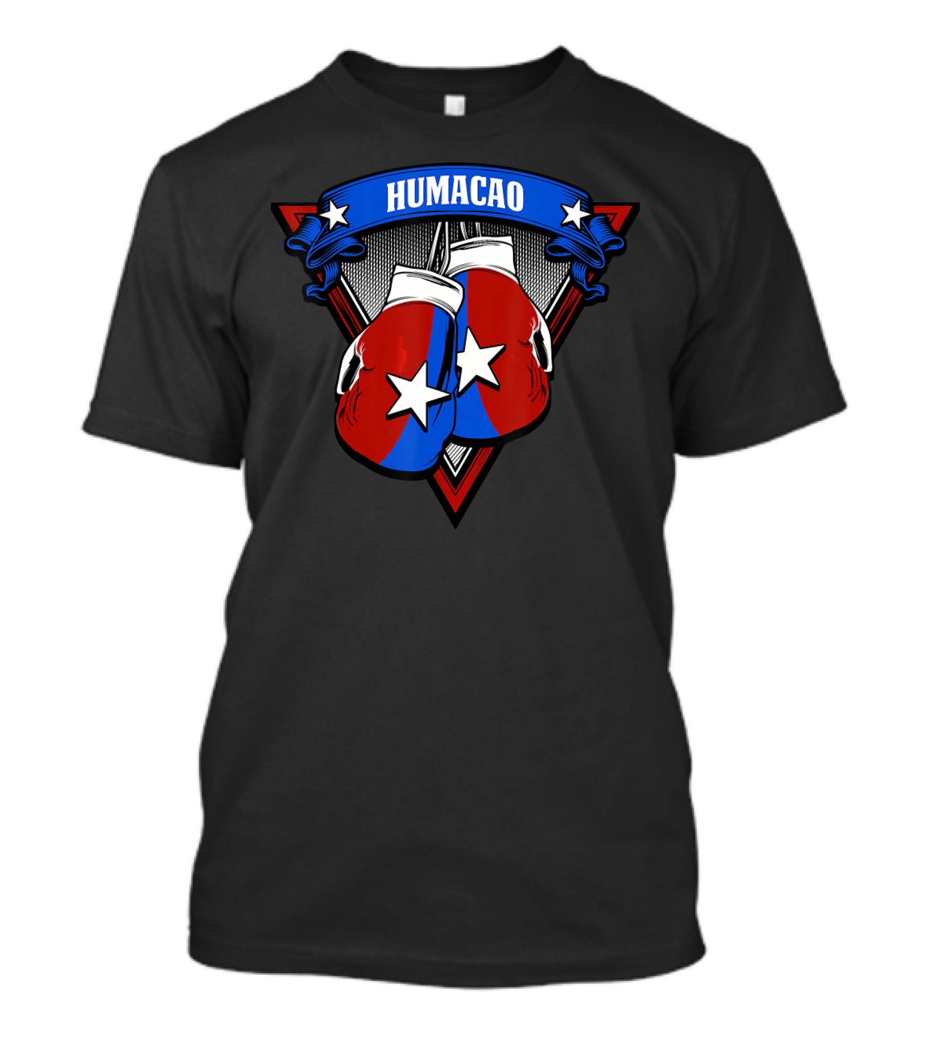 Humacao Puerto Rico Boxing Gloves Star Emblem T-Shirt