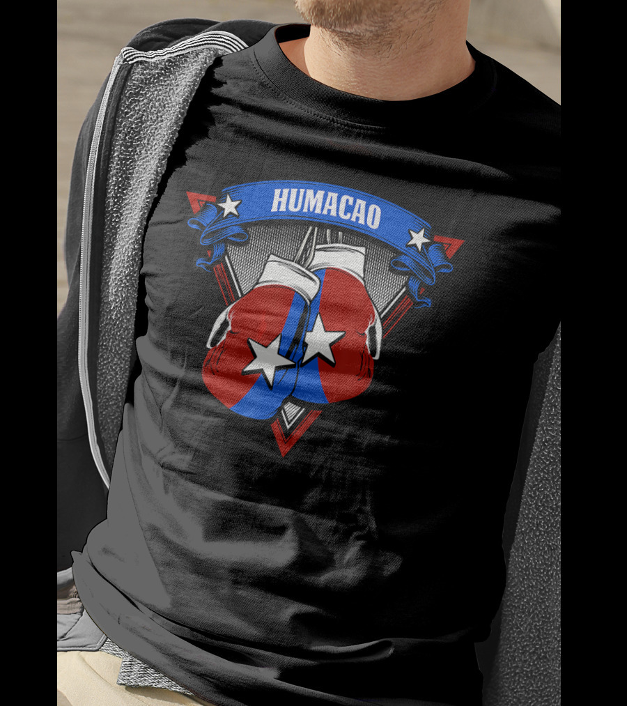 Humacao Puerto Rico Boxing Gloves Star Emblem T-Shirt