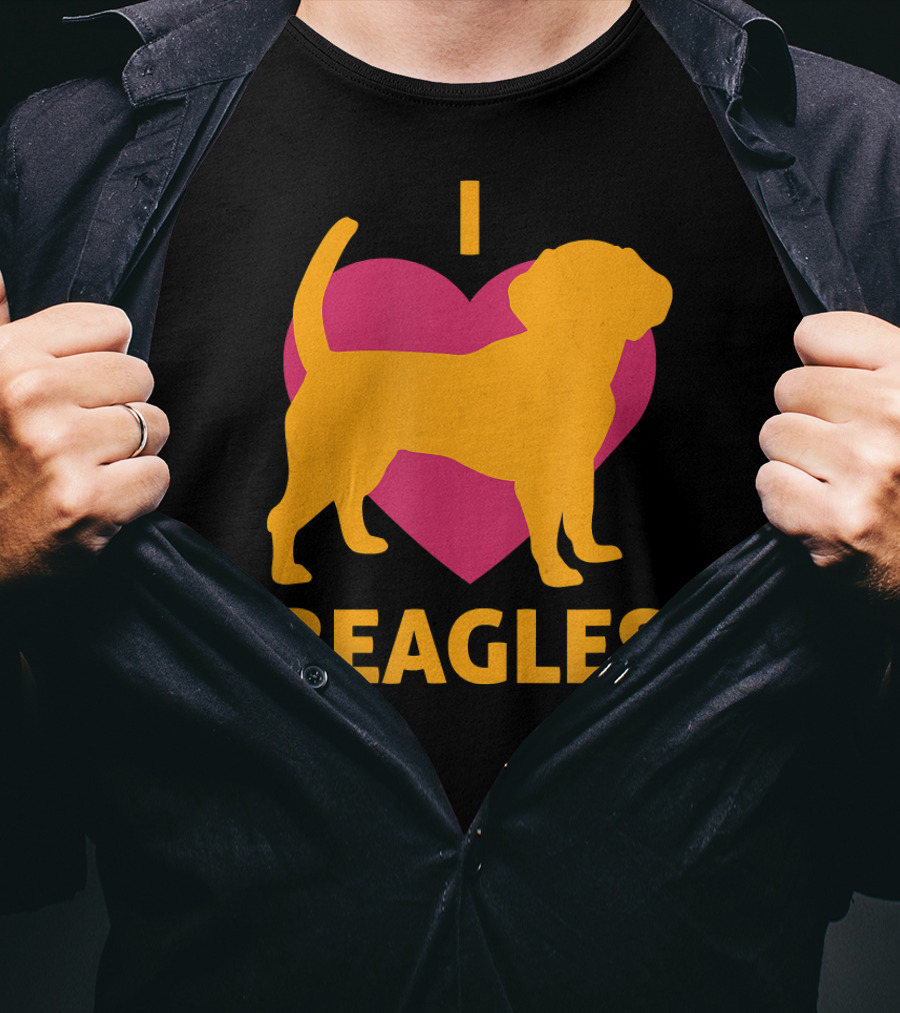 I Heart Beagles Love Pet Lover Animal BEAGLE T-Shirt