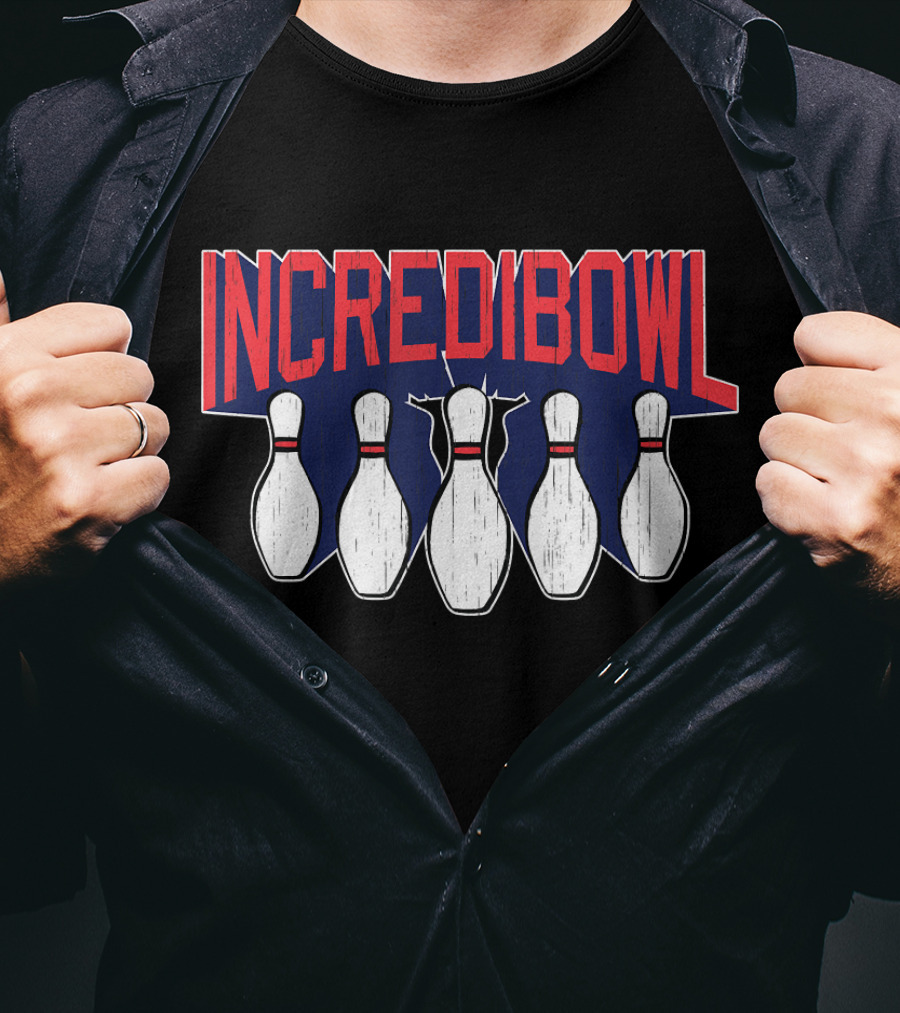 INCRIDIBOWL Expert Bowler Strike Bowling Pins T-Shirt