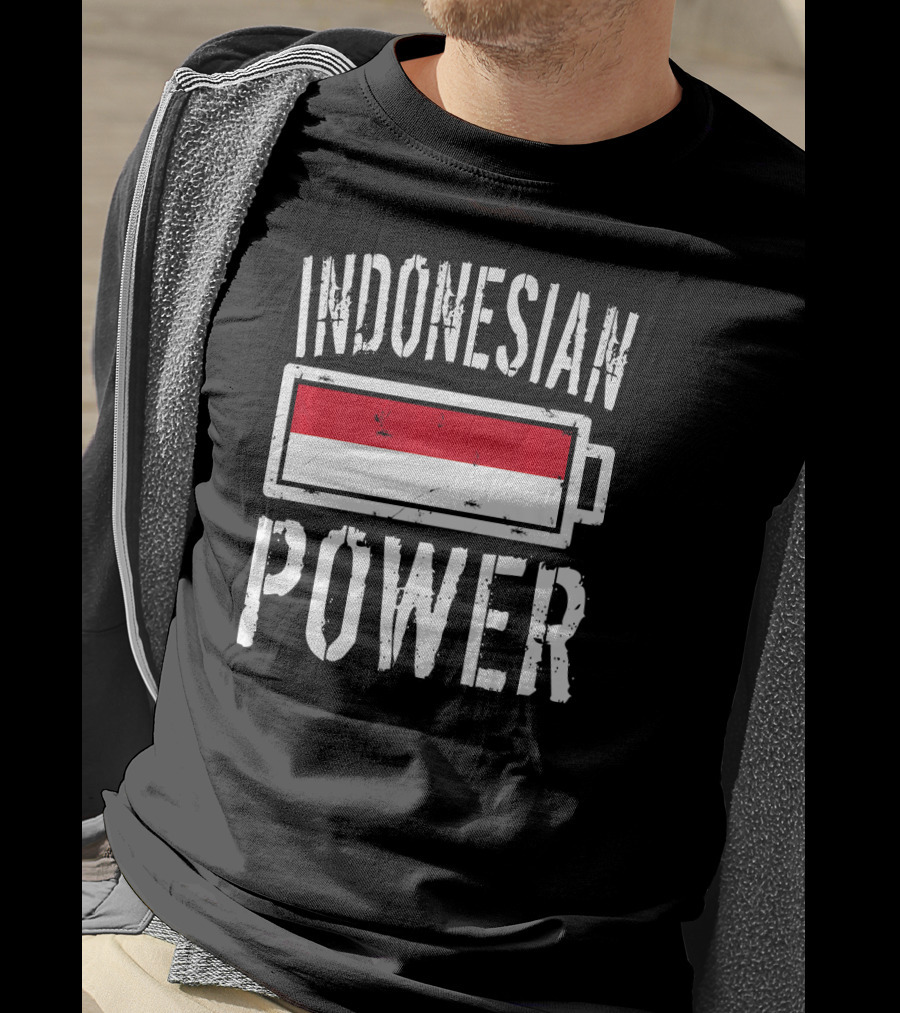 Indonesian Power Battery Flag T-Shirt