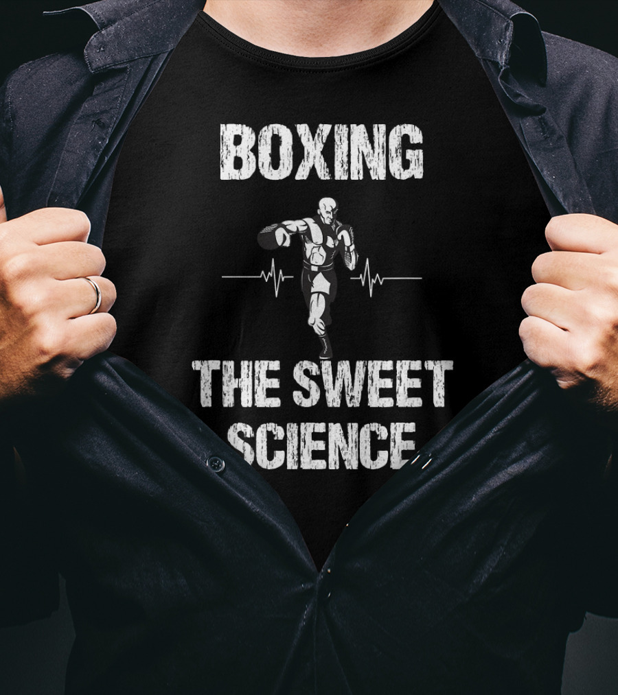 Boxing The Sweet Science Heartbeat Fighter T-Shirt
