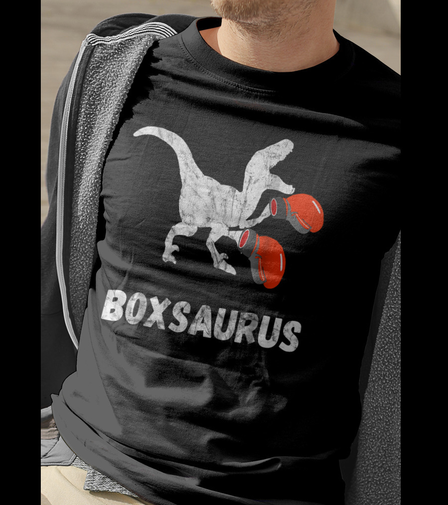 Boxsaurus Dinosaur Boxing Gloves MMA T-Shirt