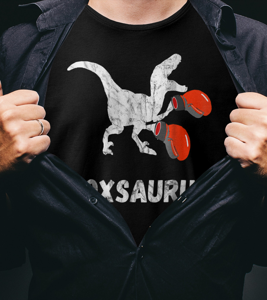 Boxsaurus Dinosaur Boxing Gloves MMA T-Shirt